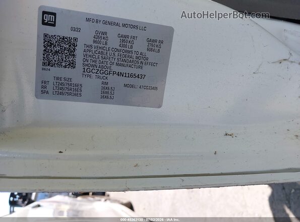 1GCZGGFP4N1165437 2022 CHEVROLET EXPRESS Yellow Շարժիչի բաժամունքի տեսք