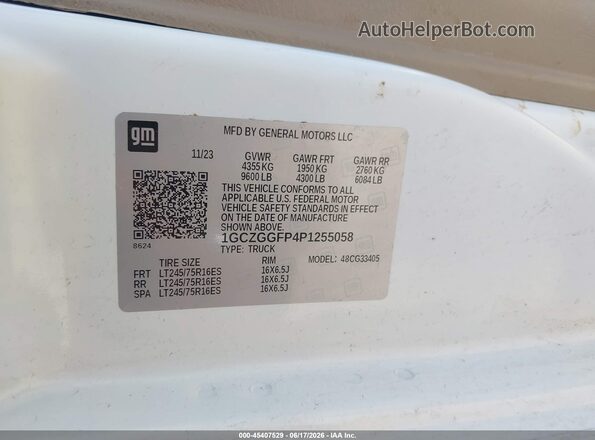 1GCZGGFP4P1255058 2023 CHEVROLET EXPRESS White Շարժիչի բաժամունքի տեսք