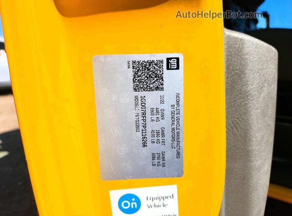 1GD07RFP7P1116266 2023 GMC SAVANA Yellow 