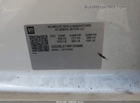 1GD28LE70RF309689 2024 GMC SIERRA Black Engine compartment view