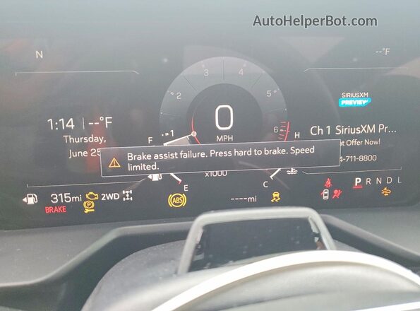 1GKENPKS0RJ244029 2024 GMC ACADIA Black Вид щитка приладів