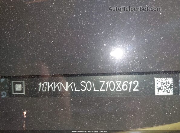 1GKKNKLS0LZ108612 2020 GMC ACADIA Black ძრავის განყოფილების ხედი