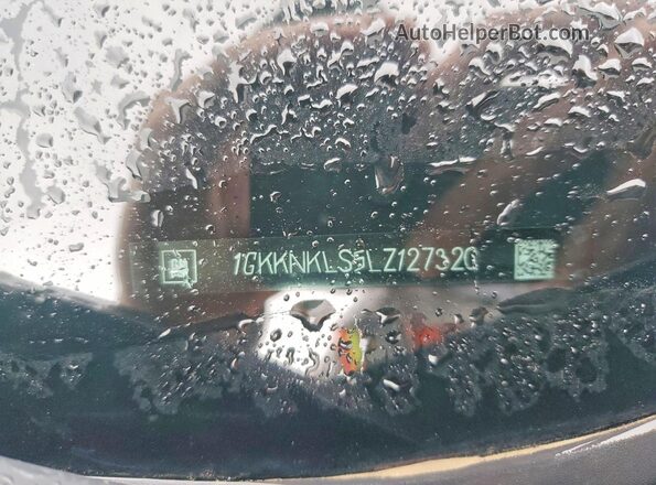 1GKKNKLS5LZ127320 2020 GMC ACADIA Silver Vista de la etiqueta del VIN