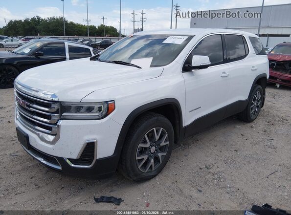 1GKKNKLS6MZ226746 2021 GMC ACADIA White Առջևի ձախ երեք քառորդ տեսարան