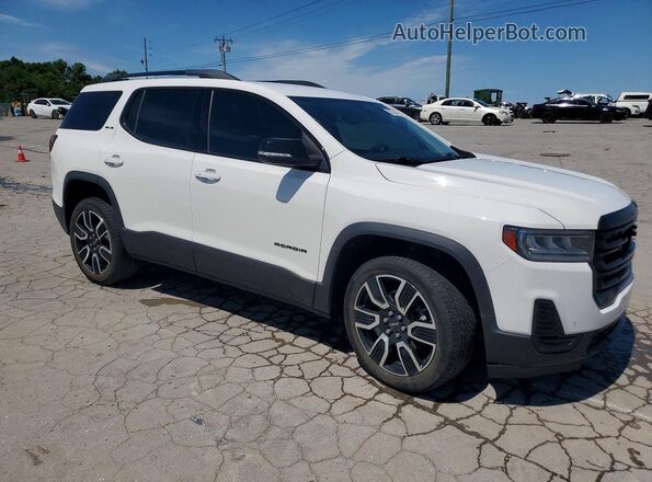 1GKKNKLSXMZ182959 2021 GMC ACADIA Белый Передняя правая четверть
