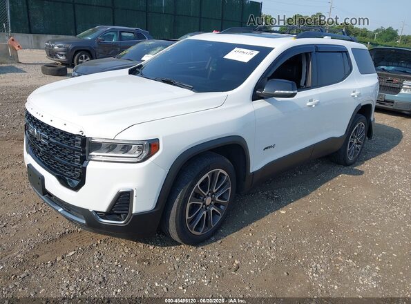 1GKKNLLS2LZ224108 2020 GMC ACADIA White წინა მარცხენა ხედი სამი მეოთხედიდან