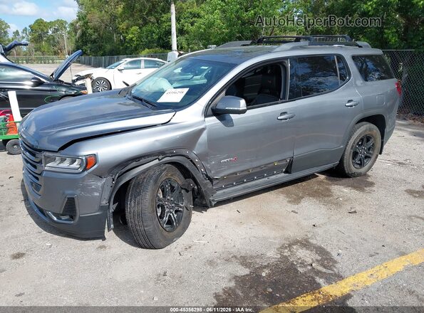 1GKKNLLS9MZ195059 2021 GMC ACADIA Gray წინა მარცხენა ხედი სამი მეოთხედიდან