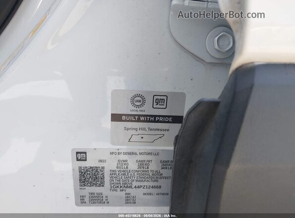 1GKKNML44PZ124668 2023 GMC ACADIA White Engine compartment view