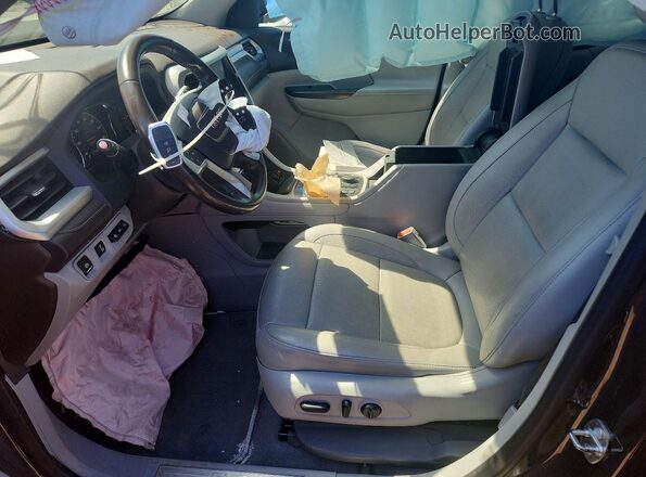 1GKKNML4XLZ216040 2020 GMC ACADIA Gray Widok wnętrza z przodu
