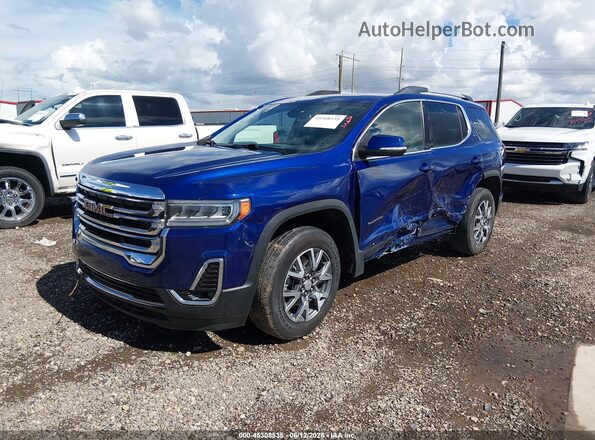 1GKKNMLS4PZ133496 2023 GMC ACADIA Blue Передня ліва чверть