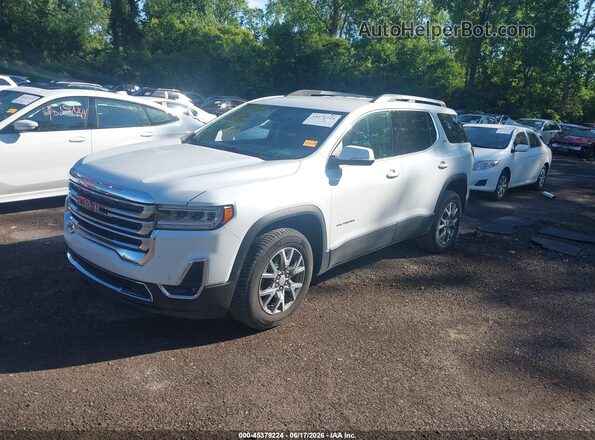 1GKKNMLS6MZ147282 2021 GMC ACADIA Белый Передняя левая четверть