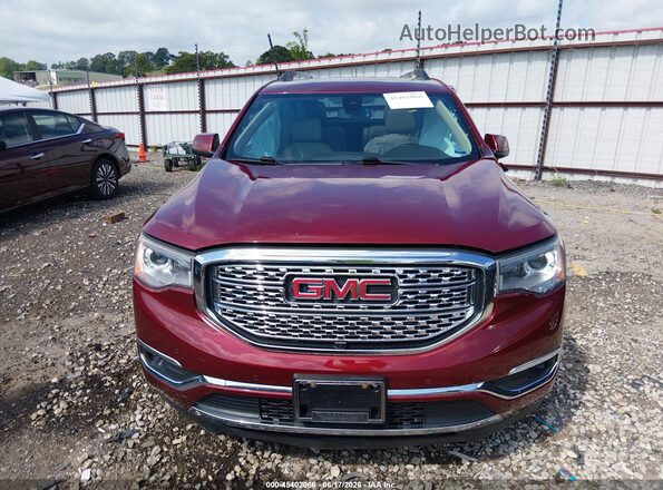 1GKKNPLS2JZ158308 2018 GMC ACADIA Burgundy Widok zestawu wskaźników