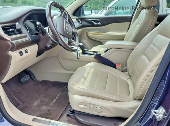 1GKKNPLS4KZ130446 2019 GMC ACADIA Blue Vista interior delantera