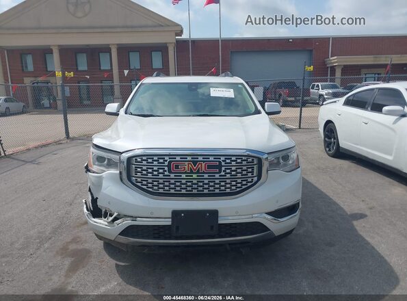 1GKKNPLS8HZ169291 2017 GMC ACADIA White Instrument cluster view