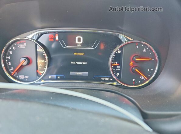 1GKKNPLS8LZ235573 2020 GMC ACADIA Burgundy Вид щитка приладів