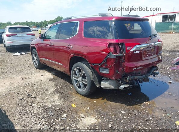 1GKKNPLSXHZ178185 2017 GMC ACADIA Maroon Trasero izquierdo