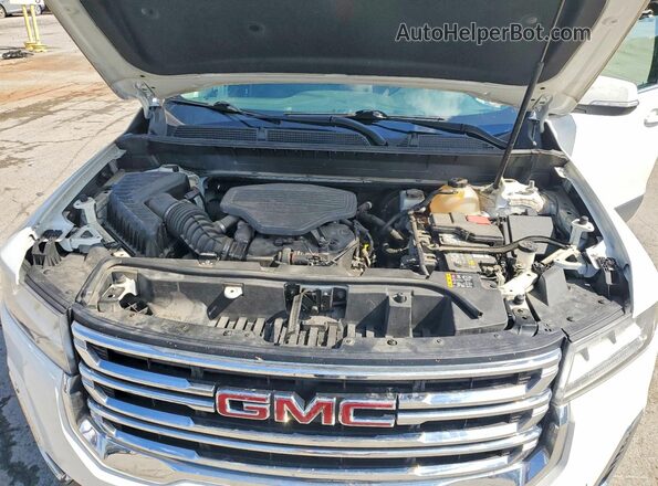 1GKKNRLS9MZ102205 2021 GMC ACADIA White Vista del compartimento del motor