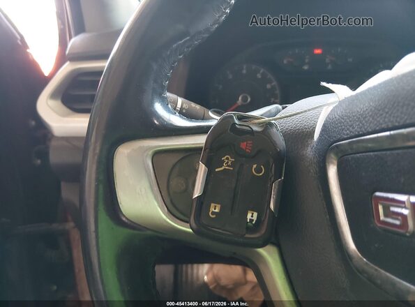 1GKKNSLS0JZ214006 2018 GMC ACADIA Maroon Widok deski rozdzielczej
