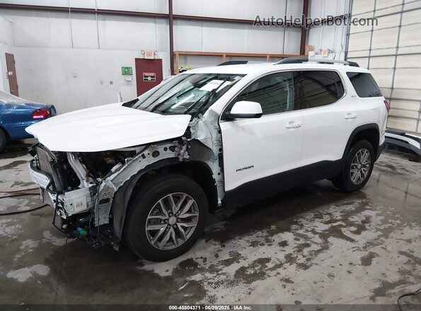 1GKKNSLS1KZ170132 2019 GMC ACADIA White Առջևի ձախ երեք քառորդ տեսարան