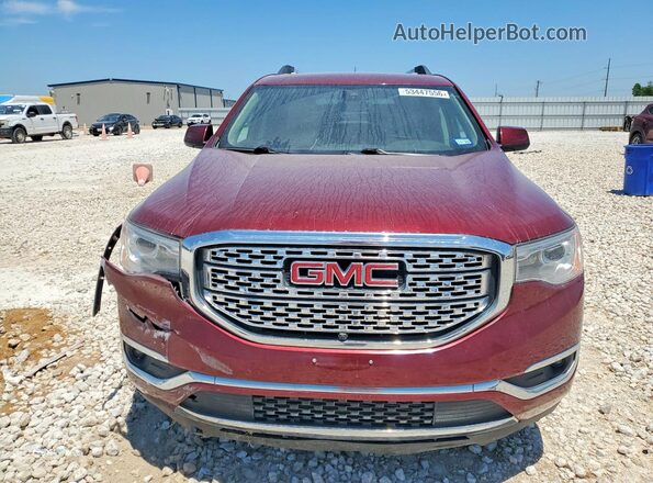1GKKNXLS7HZ265476 2017 GMC ACADIA Red Вид спереду