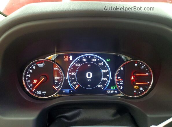 1GKKNXLS7MZ125549 2021 GMC ACADIA Red Widok zestawu wskaźników
