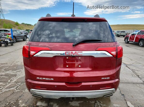 1GKKNXLS8HZ231191 2017 GMC ACADIA Темно-бордовый Вид сзади