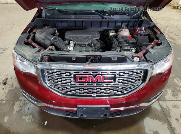 1GKKNXLS8HZ281007 2017 GMC ACADIA Burgundy ძრავის განყოფილების ხედი