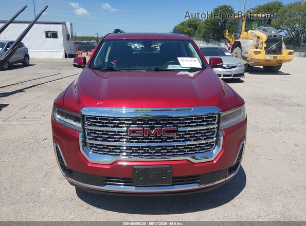 1GKKNXLSXMZ230537 2021 GMC ACADIA Red Instrument cluster view