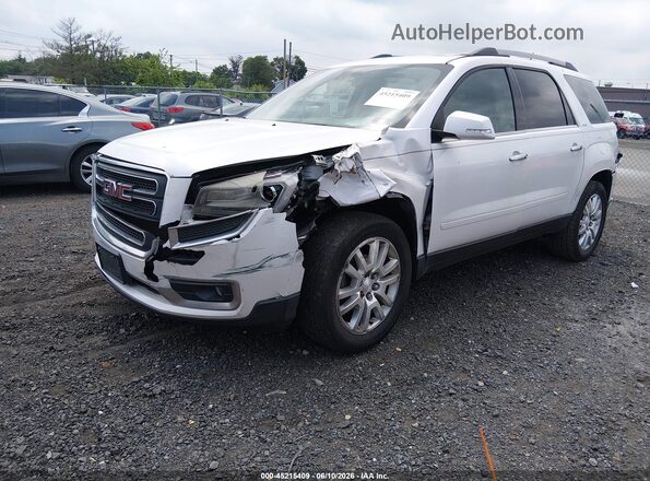 1GKKVRKDXGJ110271 2016 GMC ACADIA Белый Передняя левая четверть