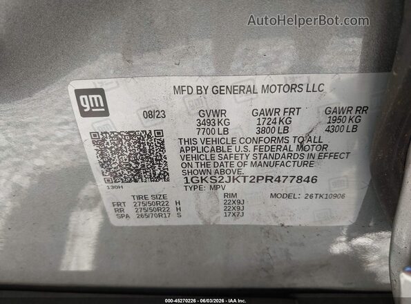 1GKS2JKT2PR477846 2023 GMC YUKON Gold Շարժիչի բաժամունքի տեսք