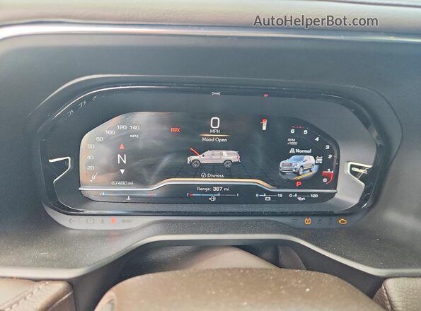 1GKS2JKT6PR335581 2023 GMC YUKON Charcoal Widok zestawu wskaźników