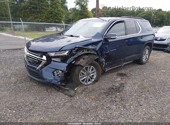 1GNERGKW2NJ133003 2022 CHEVROLET TRAVERSE Blue Передня ліва чверть