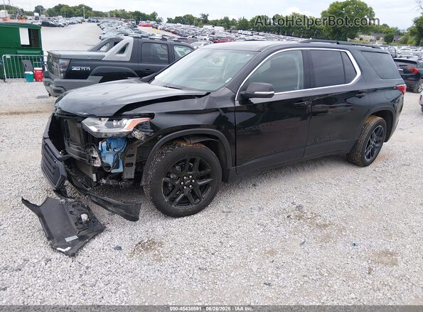 1GNERGKW3MJ257831 2021 CHEVROLET TRAVERSE Black წინა მარცხენა ხედი სამი მეოთხედიდან