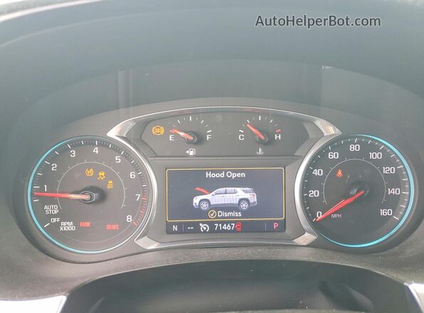 1GNERGKW4LJ110321 2020 CHEVROLET TRAVERSE Brown Instrument cluster view
