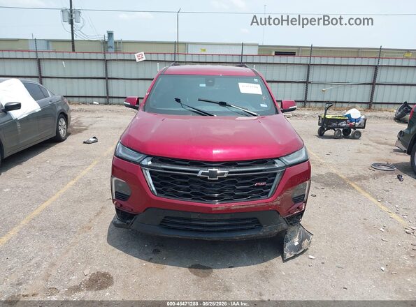 1GNERJKW2PJ332052 2023 CHEVROLET TRAVERSE Red წინა პანელის ხედი