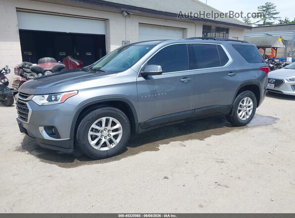 1GNEVGKW1MJ189671 2021 CHEVROLET TRAVERSE Gray წინა მარცხენა ხედი სამი მეოთხედიდან