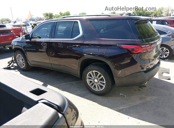 1GNEVGKW2NJ191205 2022 CHEVROLET TRAVERSE Burgundy Задня ліва чверть