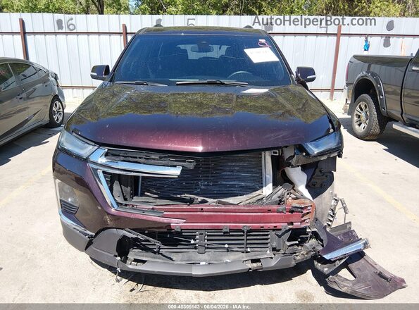 1GNEVGKW2NJ191205 2022 CHEVROLET TRAVERSE Burgundy Вид щитка приладів