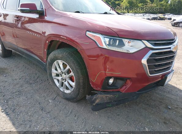 1GNEVGKW6KJ183586 2019 CHEVROLET TRAVERSE Red წინა ხედი