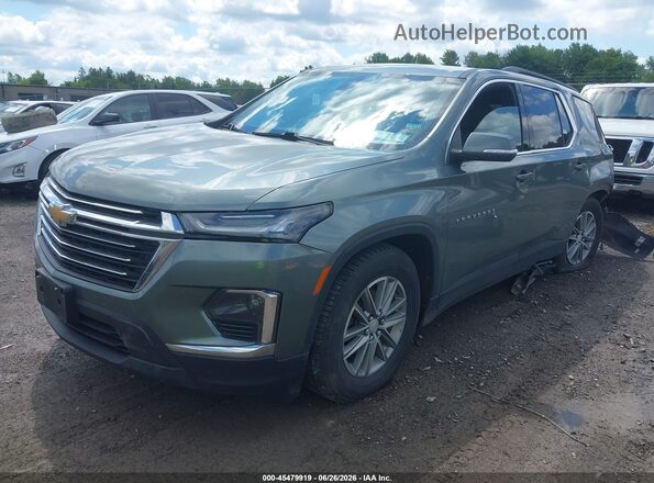 1GNEVGKW6PJ185278 2023 CHEVROLET TRAVERSE Зеленый Передняя левая четверть