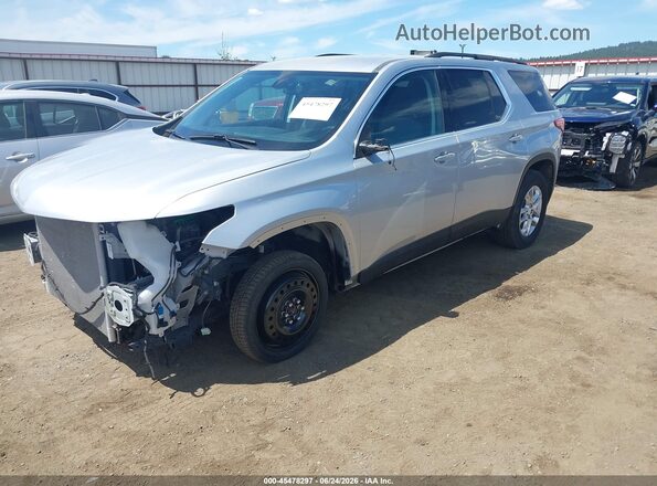1GNEVGKW7MJ215769 2021 CHEVROLET TRAVERSE Silver Առջևի ձախ երեք քառորդ տեսարան