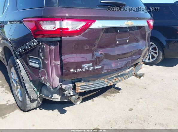 1GNEVGKW9JJ122747 2018 CHEVROLET TRAVERSE Maroon Front view