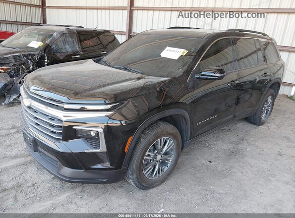 1GNEVGRS6SJ132382 2025 CHEVROLET TRAVERSE Black წინა მარცხენა ხედი სამი მეოთხედიდან