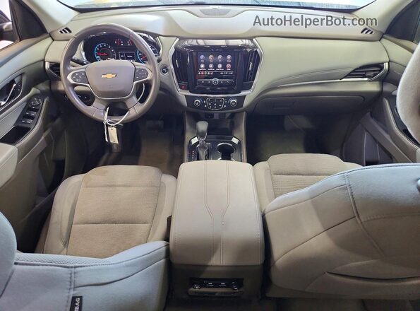 1GNEVMKW5MJ168272 2021 CHEVROLET TRAVERSE Black Widok deski rozdzielczej