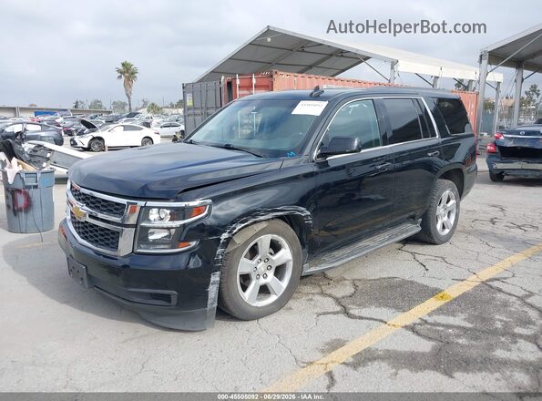1GNSCAKC4JR191519 2018 CHEVROLET TAHOE Black Առջևի ձախ երեք քառորդ տեսարան