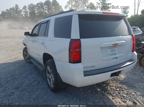 1GNSCAKC9KR319822 2019 CHEVROLET TAHOE White Trasero izquierdo