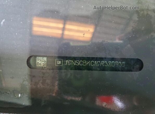 1GNSCBKC1GR380935 2016 CHEVROLET TAHOE Black Вид наклейки з VIN-кодом