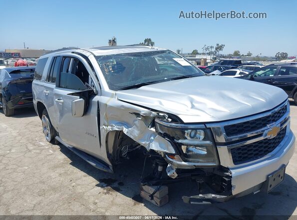 1GNSCBKC3JR403347 2018 CHEVROLET TAHOE Silver Widok z przodu