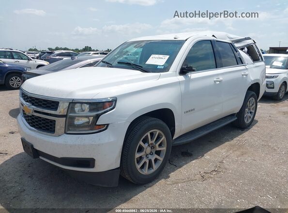 1GNSCBKC6JR276674 2018 CHEVROLET TAHOE White Առջևի ձախ երեք քառորդ տեսարան