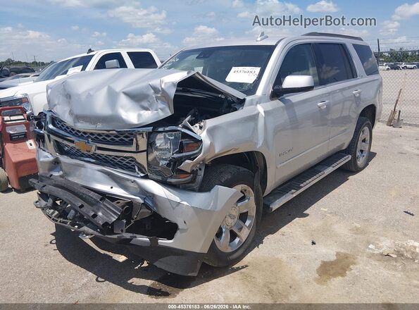 1GNSCBKC7KR151345 2019 CHEVROLET TAHOE Silver Առջևի ձախ երեք քառորդ տեսարան